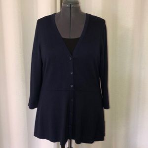 ✴️ Blue Isaac Mizrah Button Down Cardigan